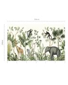 Papier peint mural Jungle  multicolore - 250x396 cm