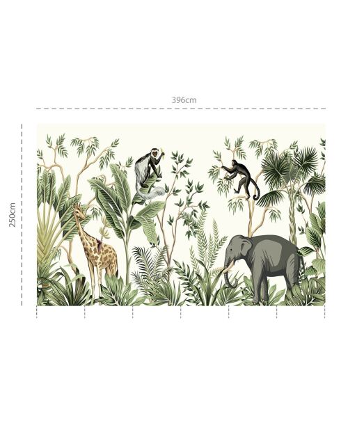 Papier peint mural Jungle  multicolore - 250x396 cm