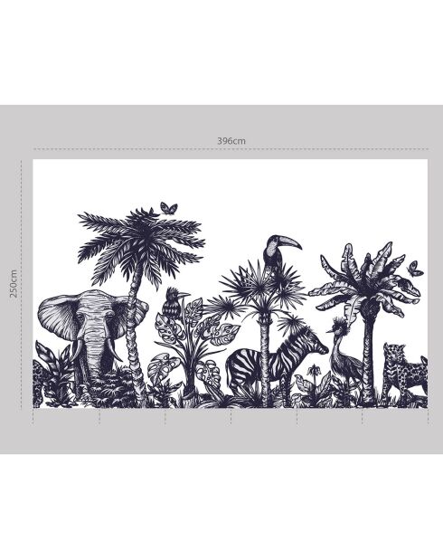Papier peint mural Jungle  multicolore - 250x396 cm