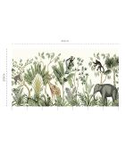 Papier peint mural Jungle  multicolore - 250x462 cm