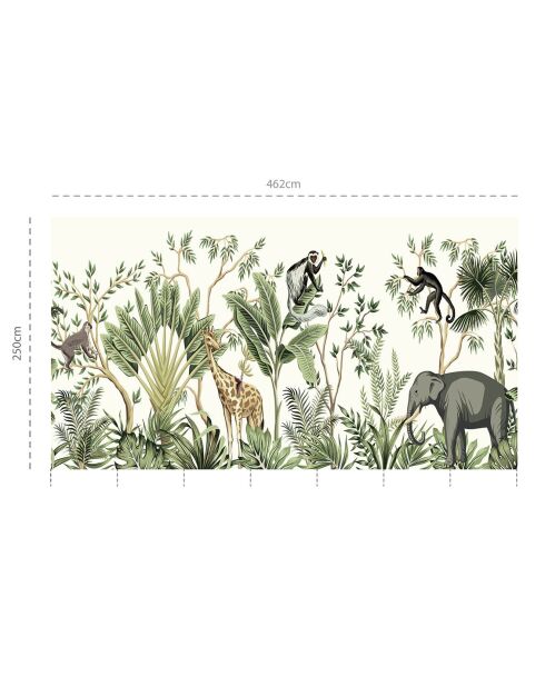 Papier peint mural Jungle  multicolore - 250x462 cm