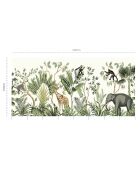 Papier peint mural Jungle  multicolore - 250x528 cm