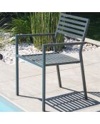 2 sillas de jardín apilables GASTON antracita - 60x55x82 cm