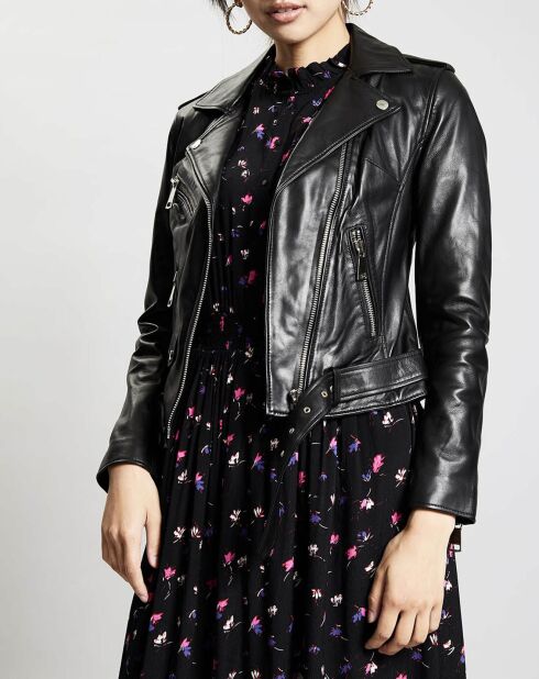 Perfecto en Cuir d'Agneau noir