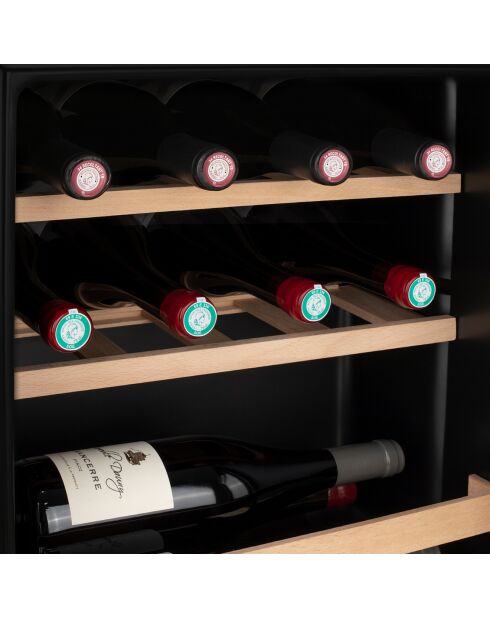 Vrijstaande wijnkoeler met 15 flessen zwart/grijs - 43x48x51,3 cm