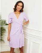 Robe 100% Lin Malou lilas