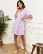 Robe 100% Lin Malou lilas