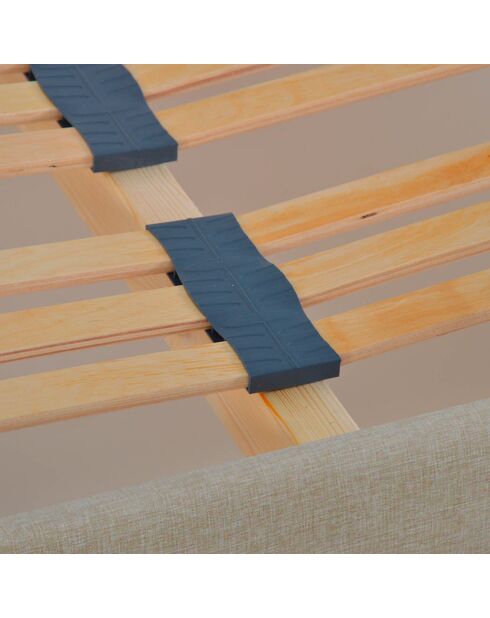 Sommier en bois Kit Lino beige - 160x200 cm