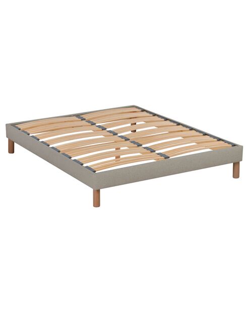 Sommier en bois Kit Lino beige - 180x200 cm