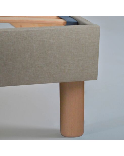 Sommier en bois Kit Lino beige - 180x200 cm