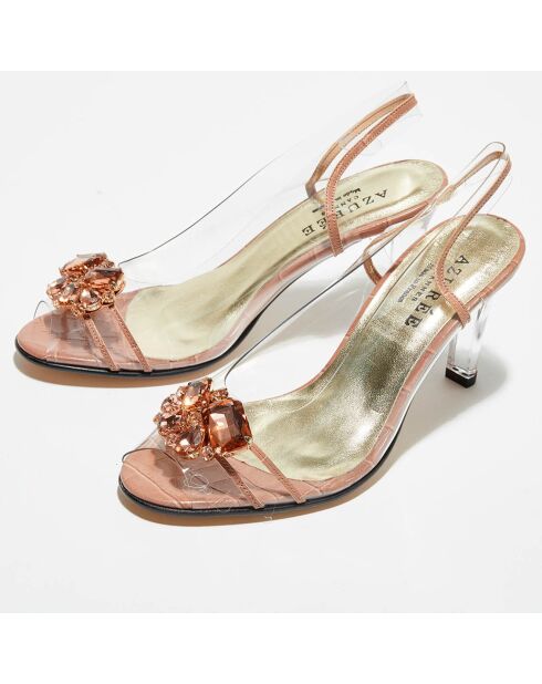 Slingbacks en Plexi Nulaco nude - Talon 7.5 cm