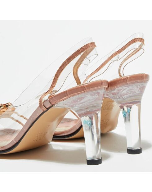 Slingbacks en Plexi Nulaco nude - Talon 7.5 cm