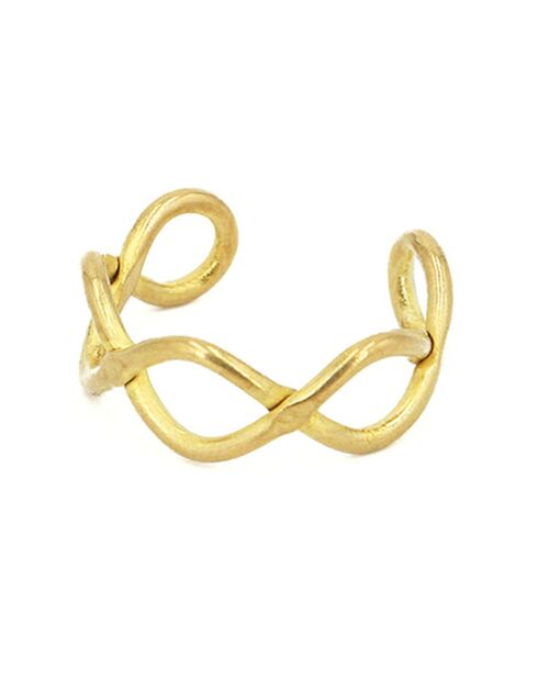 Bague ajustable Alizée en laiton doré