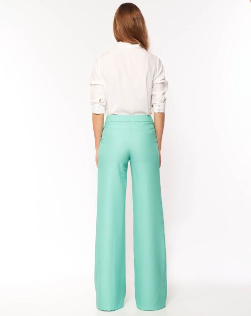 Pantalon Théa turquoise
