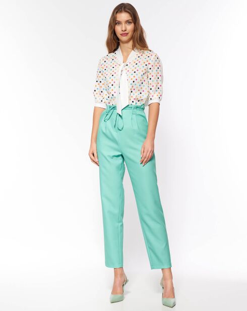 Pantalon Justine turquoise