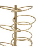Bougeoir en métal rings doré/blanc - 14x13x50.5 cm