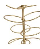 Bougeoir en métal rings doré/blanc - 14x13x46 cm