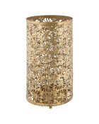 Porte-parapluies rond en métal fiori glam doré - D.24x42 cm