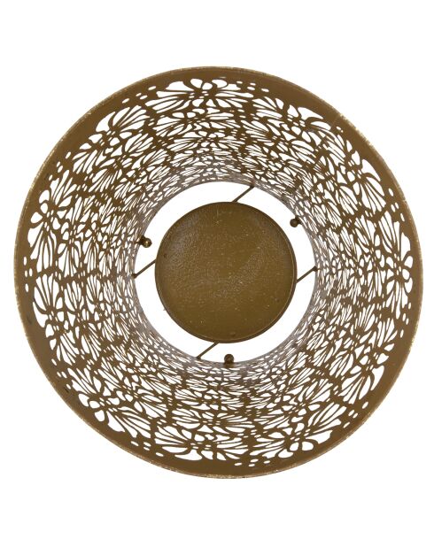 Porte-parapluies rond en métal fiori glam doré - D.24x42 cm