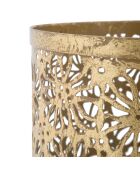 Porte-parapluies rond en métal fiori glam doré - D.24x42 cm