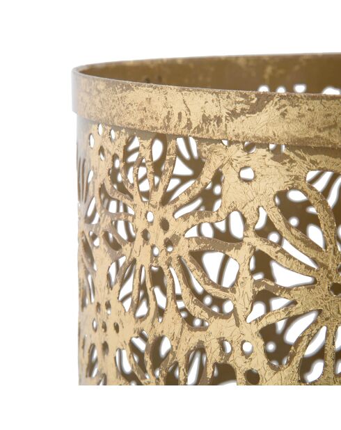 Porte-parapluies rond en métal fiori glam doré - D.24x42 cm