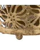 Porte-parapluies rond en métal fiori glam doré - D.24x42 cm