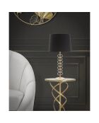 Lampe de table en métal doré/noir - D.30x61.5 cm