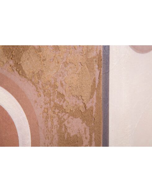 Peinture sur toile avec cadre en bois ethnic face multicolore - 60x2.7x80 cm