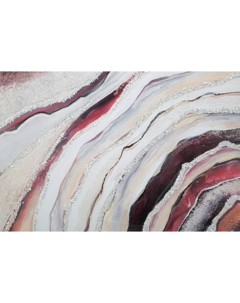 Gemälde auf Leinwand mit Holzrahmen fertig mehrfarbig - 80x2,8x80 cm