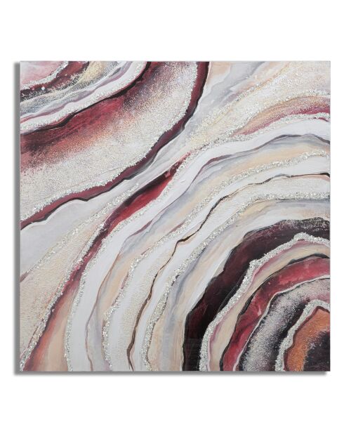 Gemälde auf Leinwand mit Holzrahmen fertig mehrfarbig - 80x2,8x80 cm