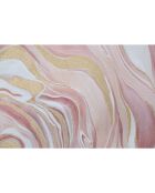Tableau sur toile avec cadre en bois pinkly multicolore - 80x2.8x80 cm