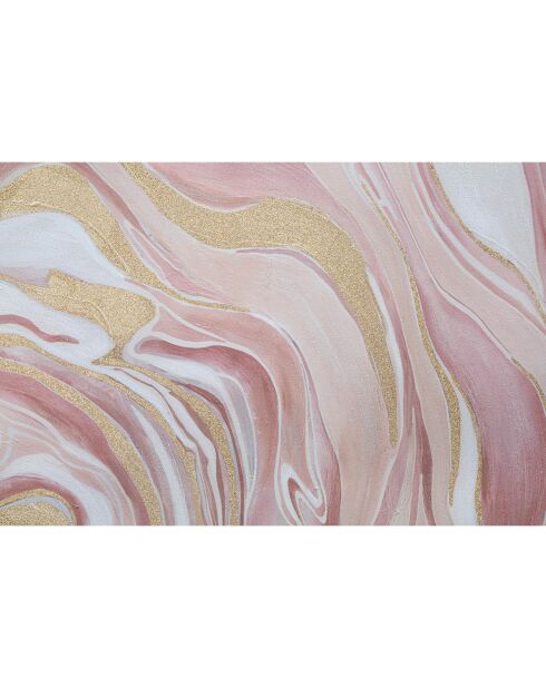Tableau sur toile avec cadre en bois pinkly multicolore - 80x2.8x80 cm