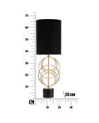 Lampe de table circly doré/noir - D.22.5x65 cm