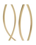 Bijzettafeltje van glam glas en metaal in zwart/goud - 45,5x25,5x60 cm