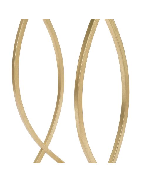 Table d'appoint en métal et verre glam noir/doré - 45.5x25.5x60 cm