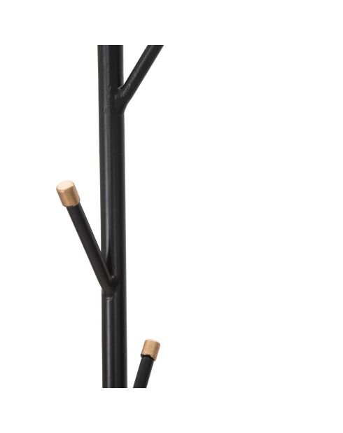 Porte-manteau en métal glam noir/doré - D.26x176 cm
