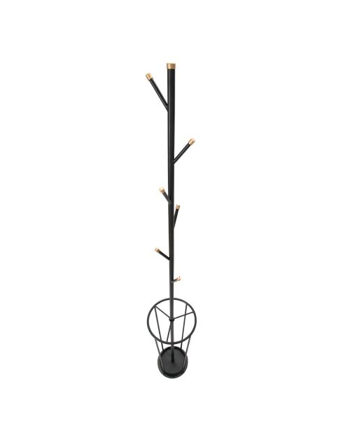 Porte-manteau en métal glam noir/doré - D.26x176 cm