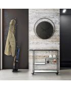 Porte-manteau en métal glam noir/doré - D.26x176 cm