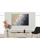Peinture sur toile avec cadre en bois action multicolore - 120x3.8x80 cm