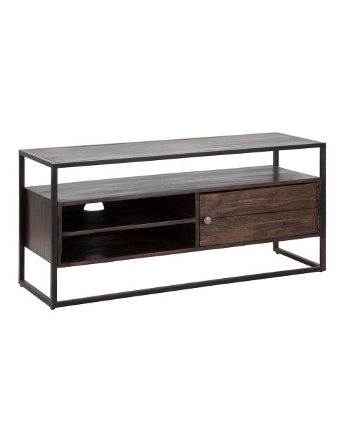 Meuble TV burn en bois marron - 120x40x55 cm