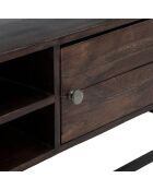 Meuble TV burn en bois marron - 120x40x55 cm