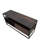Meuble TV burn en bois marron - 120x40x55 cm