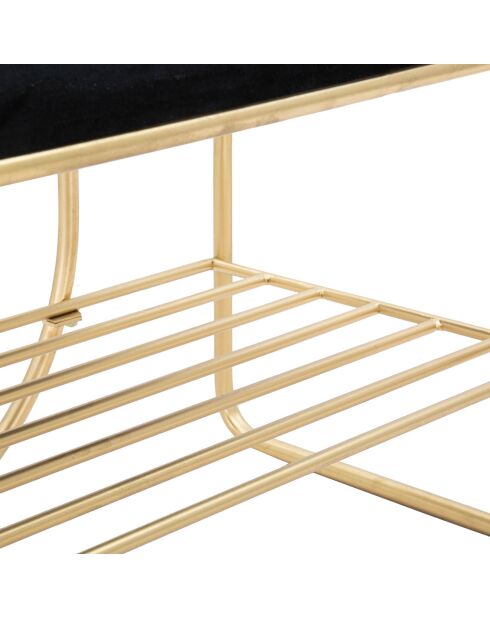 Flurmöbel mit goldener/schwarzer Bank - 80x38,5x180 cm