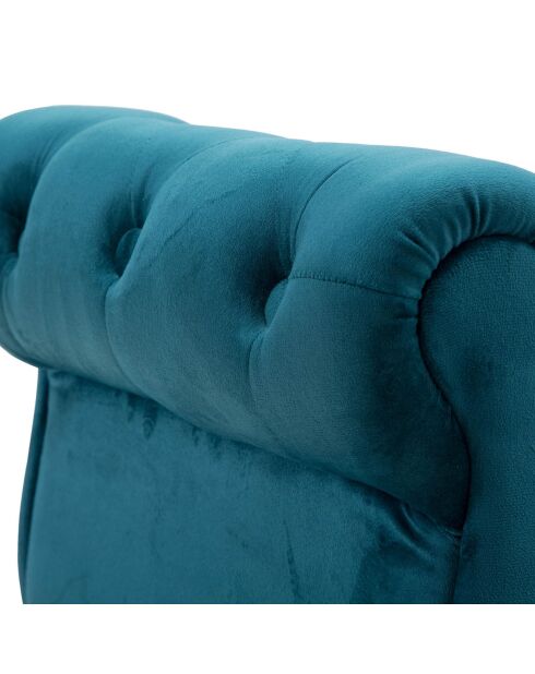 Panca Paris in legno e velluto blu/oro/nero - 120x40x60 cm
