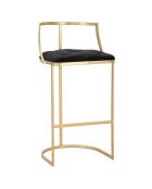 Tabouret de bar en métal istanbul doré/noir - D.45x90 cm