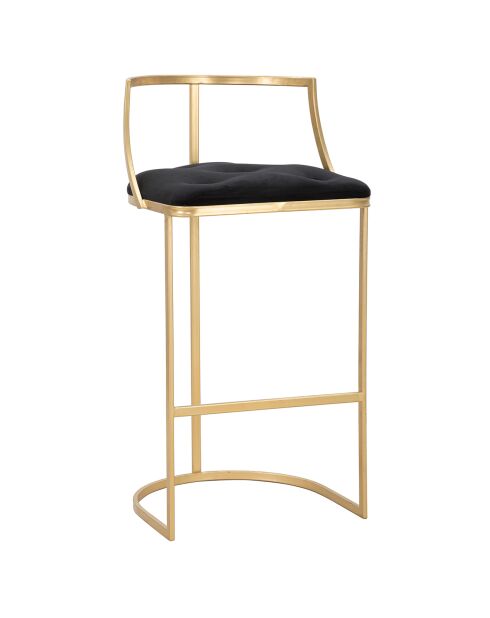 Sgabello da bar Istanbul in metallo dorato/nero - D.45x90 cm