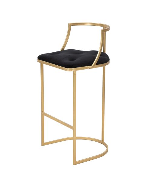 Sgabello da bar Istanbul in metallo dorato/nero - D.45x90 cm