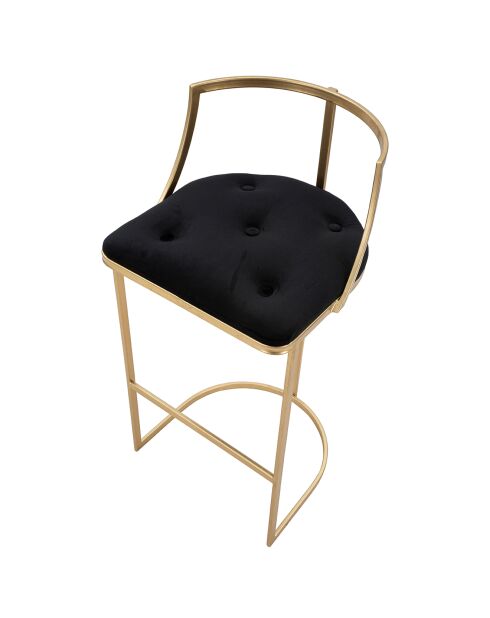 Sgabello da bar Istanbul in metallo dorato/nero - D.45x90 cm