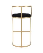 Tabouret de bar en métal istanbul doré/noir - D.45x90 cm