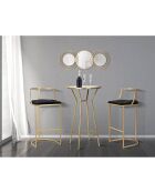 Tabouret de bar en métal istanbul doré/noir - D.45x90 cm